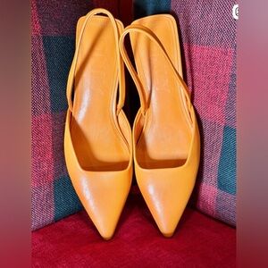 ONLY orange kitten heel sling backs